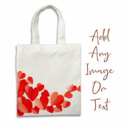 Amazing Custom Tote Bags Add Your Own Image Valentine Gift