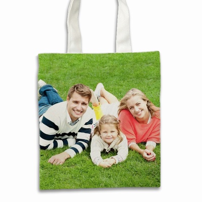 Customizable Gift Clever Cotton Reusable Bags With Cat Photo