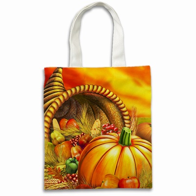 Customizable Photo Gift Useful Cotton Tote Bags For Thanksgiving