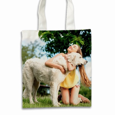 Customized Photo Heavy Duty Canvas Tote Bags Fashion Gift