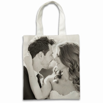 Customized Picture Cotton Shopping Bags Couple Cool Gift