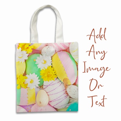 Image Large Canvas Tote Bag Funny Custom-Made Easter Gift