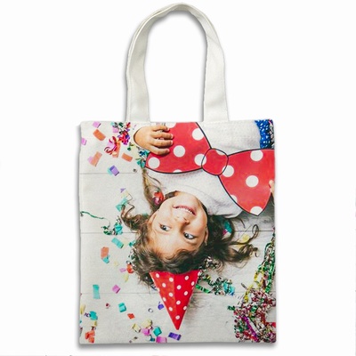 Personalised Cotton Canvas Bags With Photo Cute Birthday Gift