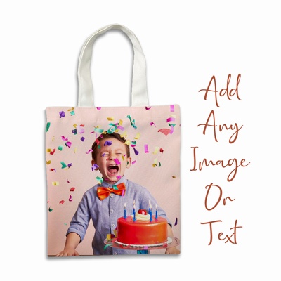 Personalised Cotton Canvas Bags With Photo Cute Birthday Gift