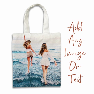 Photo High Quality Cotton Tote Bags Pop Custom-Made Sister Gift