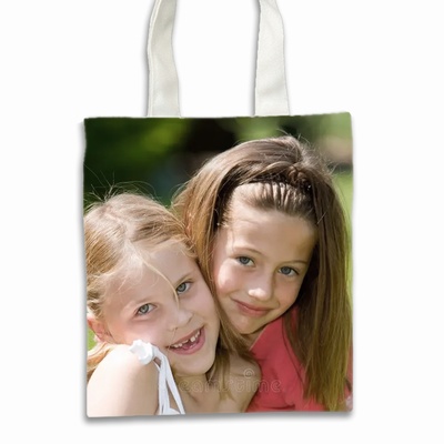 Photo High Quality Cotton Tote Bags Pop Custom-Made Sister Gift