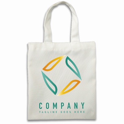 Unusual Shopping Tote Bag Add Your Own Company Logo Slogan