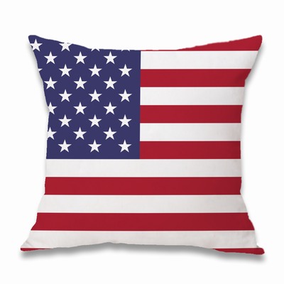 Customizable Gift Clever Cotton Bed Pillow Decor With Flag Image