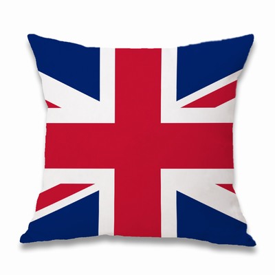 Customizable Gift Clever Cotton Bed Pillow Decor With Flag Image