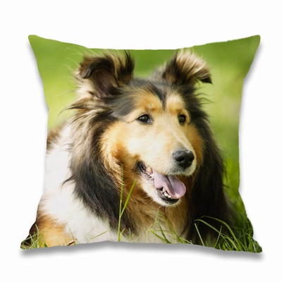 Customizable Gift Cute Cotton Pillowcase With Pet Photo