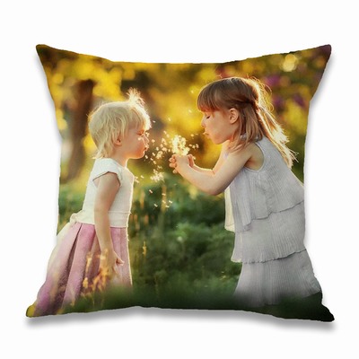 Customizable Image Large Cotton Fabric Pillow Photo Text Gift