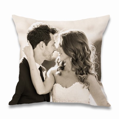 Pop Photo Wedding Gift Personalized Cotton Fabric Pillow Cover