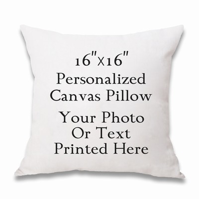 Perfect Photo Gift Custom Cotton Decor Pillow Cover 16X16 In