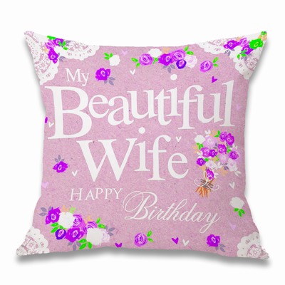 Custom Cotton Photo Pillow Decorative Personalized Gift 18x18 In