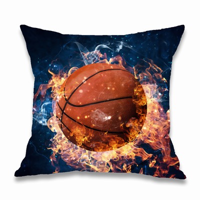 Unique Photo Cotton Pillow Cover Custom Gift Basketball