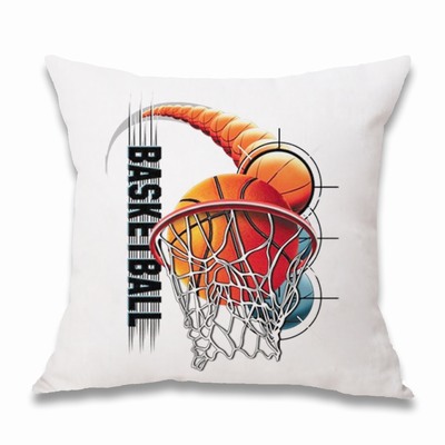 Unique Photo Cotton Pillow Cover Custom Gift Basketball