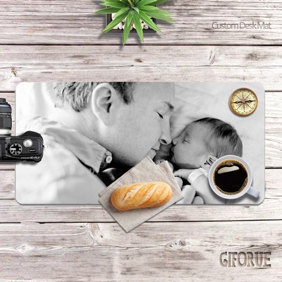 Custom-Made Father Gift Cute Laptop Mat With Your Own Photo