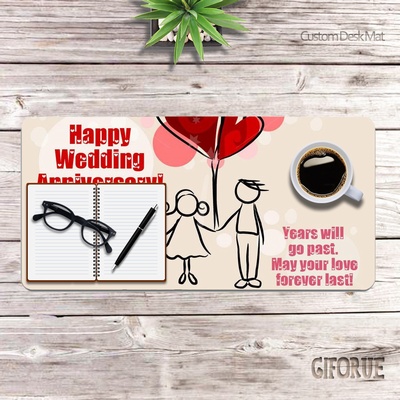 Customized Gift Useful Desk Pad Photo For Marriage Anniversary