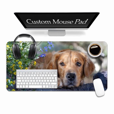 Extended Mouse Pad Custom Unusual Photo Gift With Dog Photo