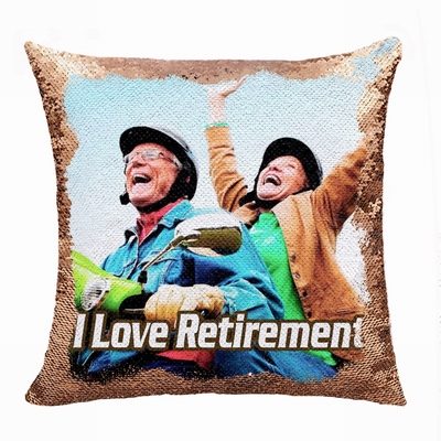 Best Retirement Gift Personalised Image Double Sided Sequin Pillow