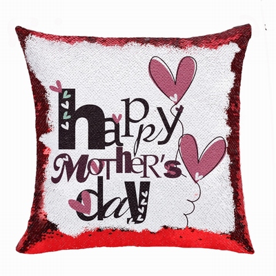 Creative Mother Day Gift Personalised Picture Sequin Cushion Cover