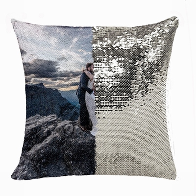 Funny Personalized Flip Sequin Pillow Marriage Anniversary Gift