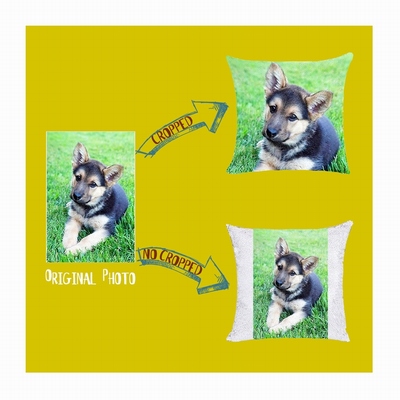 Memorial Boby Boy Gift Personalized Photo Sequin Pillow