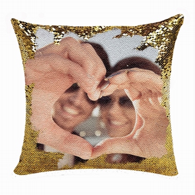 Perfect Personalized Sequin Magic Pillow Boyfriend Photo Gift