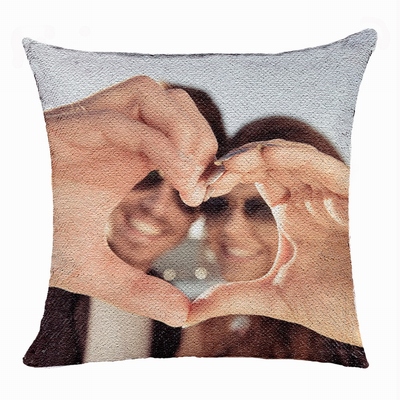 Perfect Personalized Sequin Magic Pillow Boyfriend Photo Gift