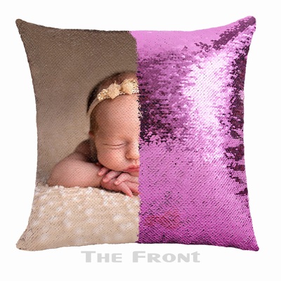 Personalised Picture Double Sided Sequin Pillow Pop Family Gift