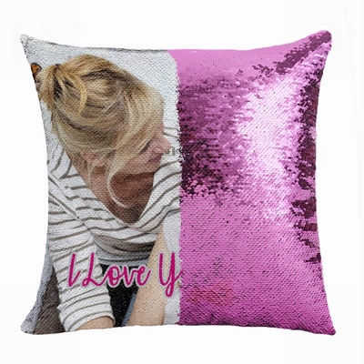 Personalized Gift Cool Image Sequin Magic Pillow For Mom