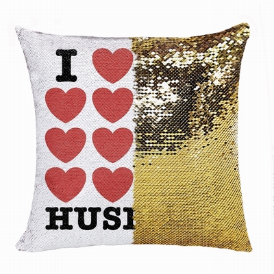Uncommon Personalized Photo Sequin Pillow Love Husband Gift