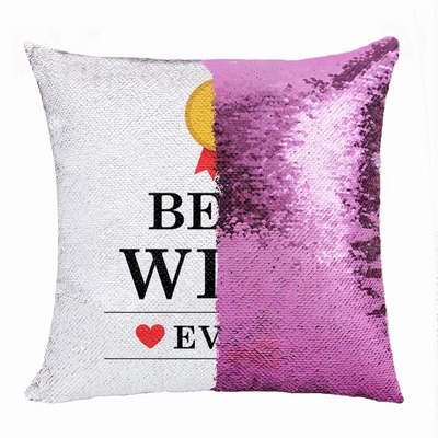 Unique Wife Gift Personalised Picture Sequin Cushion Cover