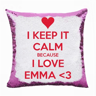 Wonderful Girlfriend Gift Personalised Text Flip Sequin Pillow