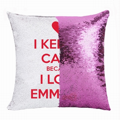 Wonderful Girlfriend Gift Personalised Text Flip Sequin Pillow