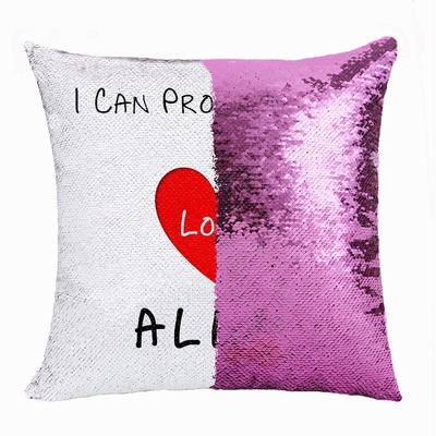 Wonderful Personalized Photo Sequin Magic Pillow Love Gift