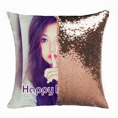 Wonderful Personalized Sequin Magic Pillow Birthday Gift