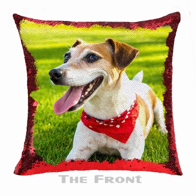 Personalized Christmas Gift Photo Double Sided Sequin Pillow