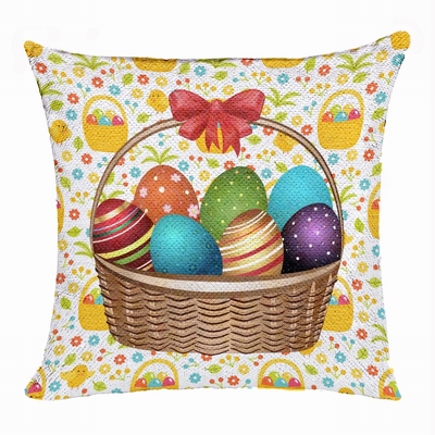 Easter Custom Handmade Gift Eggs Photo Flip Sequin Pillow