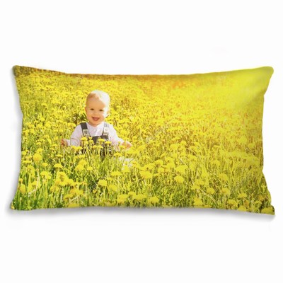 Brushed Cotton Oblong Pillow Personalized Image