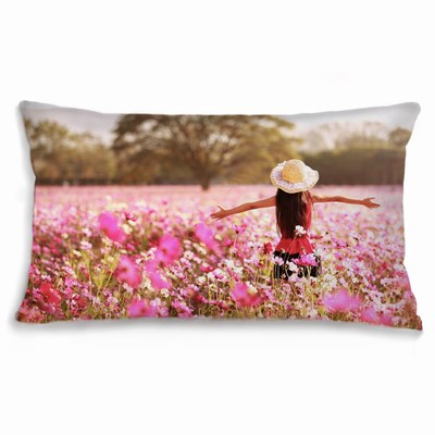 Custom Photo Oblong Euro Pillow Odorless Cotton