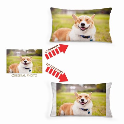 Custom Photo Oblong Euro Pillow Odorless Cotton