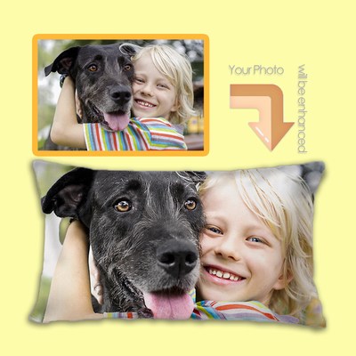 Personalized Double sided Photo Pillow With Insert Durable Cotton