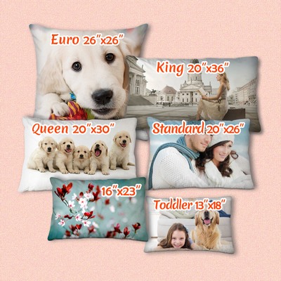 Personalized Double sided Photo Pillow With Insert Durable Cotton