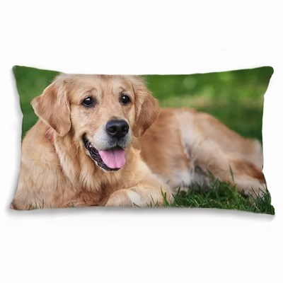 Oblong Lumbar Pillow Custom Image Breathable Cotton