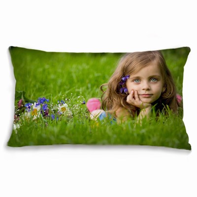 Rectangular Travel Pillow Custom Picture Skin-Friendly