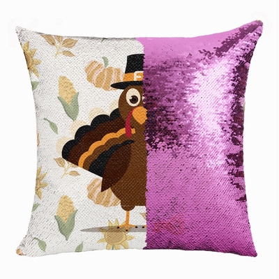 Personalized Thanksgiving Gift For Family Flip Sequin Pillow